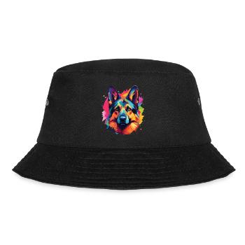 German Shepherd breed dog pop art style - Bucket Hat - black - Front - Lela (165cm)