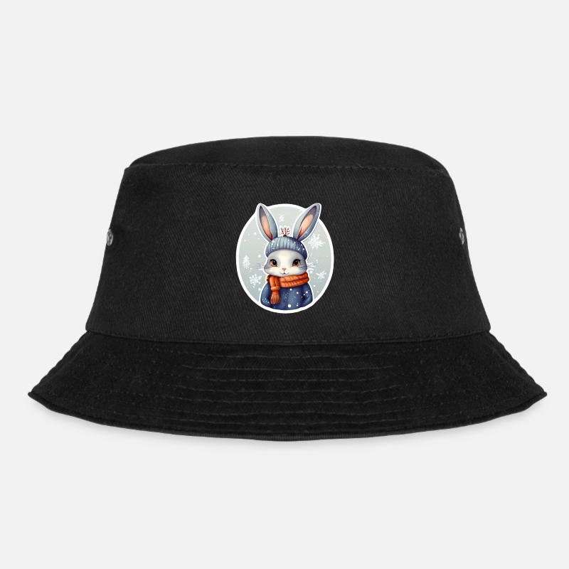 Schnee-Hase - Bucket Hat - Schwarz