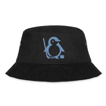 Minimalistischer Pinguin Eishockeyspieler - - Bucket Hat - Schwarz - Vorne - Lela (165cm)