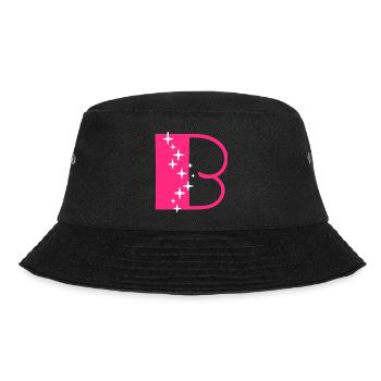 Buchstabe B Glitzer - Bucket Hat - Schwarz - Vorne - Lela (165cm)