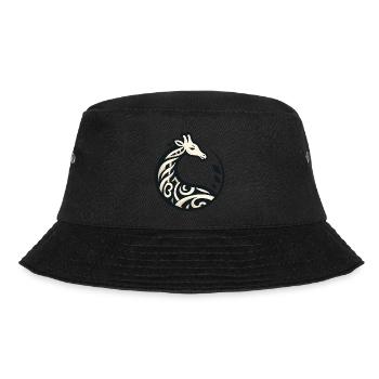 Giraffe: Nature Illustration - Bucket Hat - black - Front - Lela (165cm)