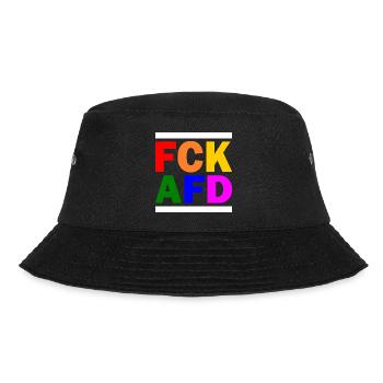 Fck afd - Bucket Hat - Schwarz - Vorne - Lela (165cm)
