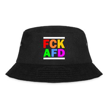 Fck afd - Bucket Hat - Schwarz - Vorne - Lela (165cm)