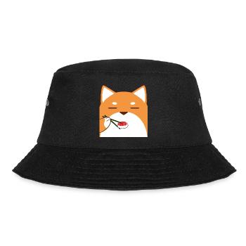 Shiba Inu Hund Sushi Japan Akita I Geschenk - Bucket Hat - Schwarz - Vorne - Lela (165cm)