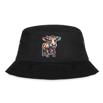 Robot Animal / AI / Mechanized Animals / Comic - Bucket Hat - black - Front - Lela (165cm)