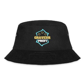 Gift for Engraver - Bucket Hat - black - Front - Lela (165cm)
