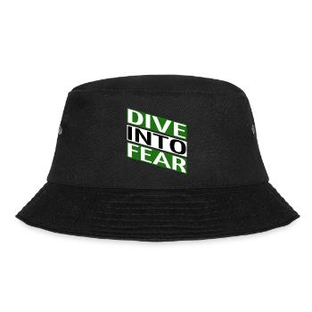 funny sayings bungee jumping courage mindset - Bucket Hat - black - Front - Lela (165cm)