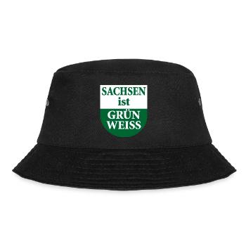 Saxony is green white state flag - Bucket Hat - black - Front - Lela (165cm)