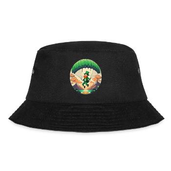 St. Patrick's Day Kleeblatt Gleitschirmfliegen - Bucket Hat - Schwarz - Vorne - Lela (165cm)