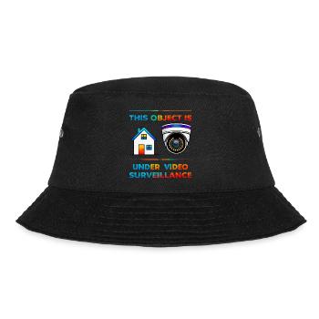 Gebäude Überwachung - Bucket Hat - Schwarz - Vorne - Lela (165cm)