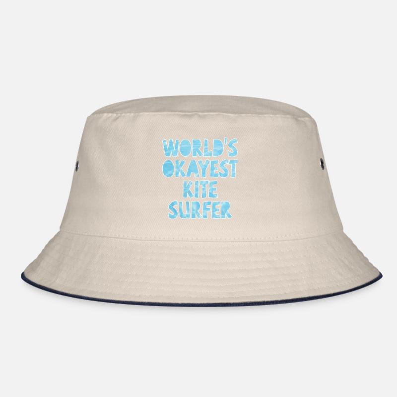 World's Okayest Kite Surfer Light Blue Bucket Hat