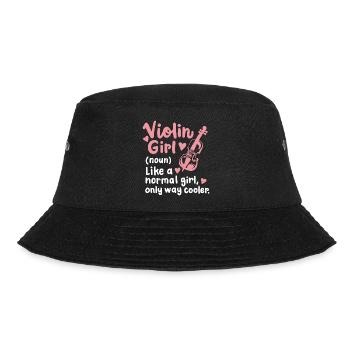 Violine Geigerin Geigenspielerin - Bucket Hat - Schwarz - Vorne - Lela (165cm)