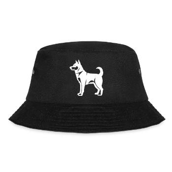 Husky Hund Silhouette - Bucket Hat - Schwarz - Vorne - Lela (165cm)