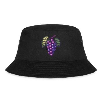 Grapes Pixel - Bucket Hat - black - Front - Lela (165cm)