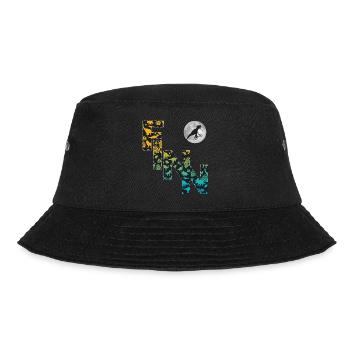 FINN - Schöner Jungen Name mit Dinosaurier - Bucket Hat - Schwarz - Vorne - Lela (165cm)