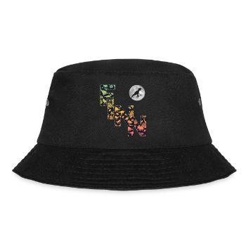 FINN - Schöner Jungen Name mit Dinosaurier - Bucket Hat - Schwarz - Vorne - Lela (165cm)