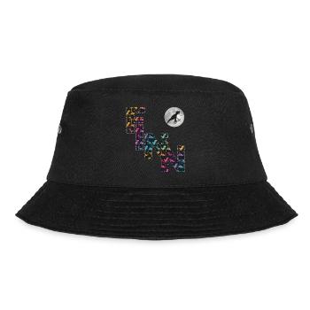 FINN - Schöner Jungen Name mit Dinosaurier - Bucket Hat - Schwarz - Vorne - Lela (165cm)