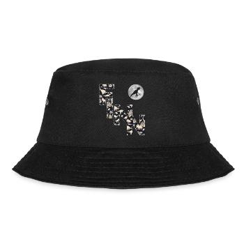 FINN - Schöner Jungen Name mit Dinosaurier - Bucket Hat - Schwarz - Vorne - Lela (165cm)