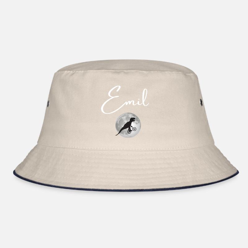 EMIL - Beautiful boy name with dinosaur Bucket Hat