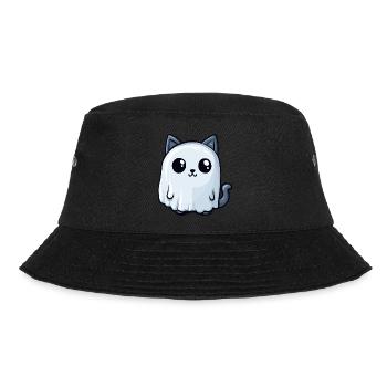 Cat Halloween Funny Ghost - Bucket Hat - black - Front - Lela (165cm)