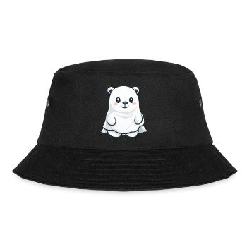 Eisbär Halloween Lustig Geist - Bucket Hat - Schwarz - Vorne - Lela (165cm)