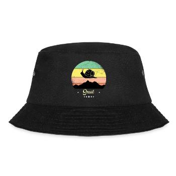 Snail Vintage Retro Animals Sunset - Bucket Hat - black - Front - Lela (165cm)