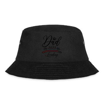 Dad 2025 Loading Papa Spruch - Bucket Hat - Schwarz - Vorne - Lela (165cm)