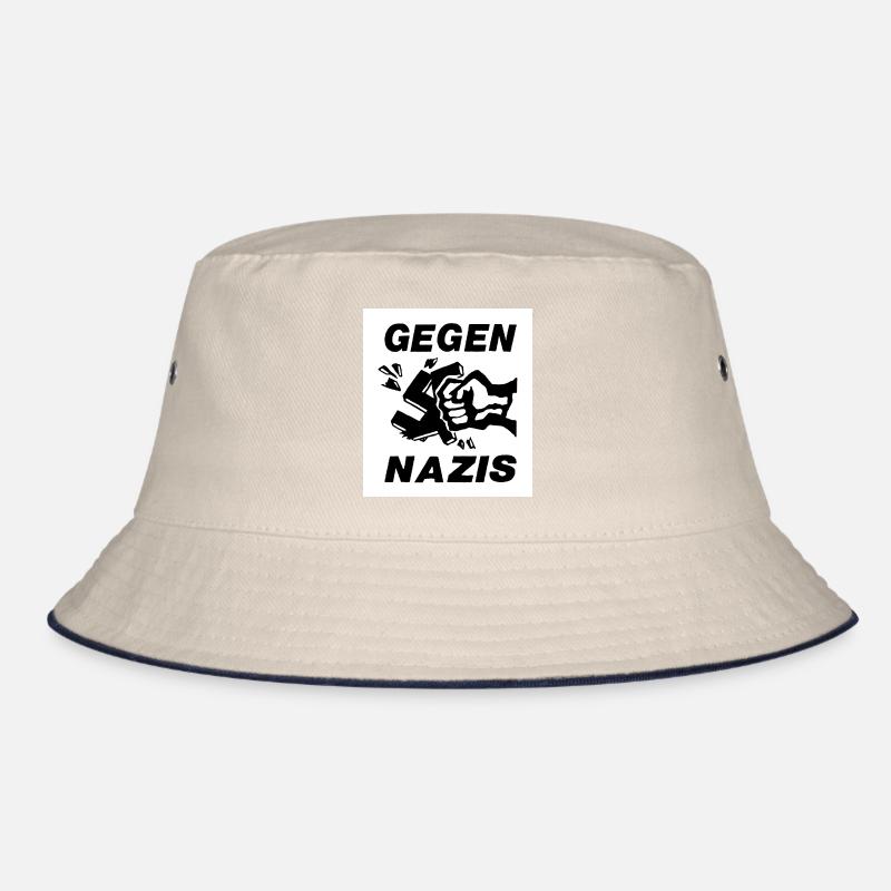 Gegen Nazis black letters Bucket Hat