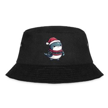 Whale Christmas Comic - Bucket Hat - black - Front - Lela (165cm)