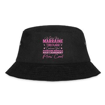 Patentante tätowiert wie eine normale Patentante - Bucket Hat - Schwarz - Vorne - Lela (165cm)