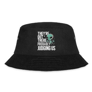 Alien UFO Aliens Außerirdischer - Bucket Hat - black - Front - Lela (165cm)