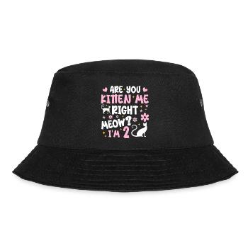 I'm 2 years old | Meow Gift 2 Year Anniversary Gift - Bucket Hat - black - Front - Lela (165cm)