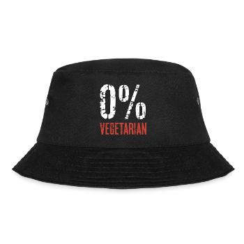 0% Vegetarian 9 - Bucket Hat - Schwarz - Vorne - Lela (165cm)