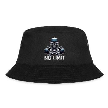 No Limit Workout Bodybuilding Skull with Dumbbell - Bucket Hat - black - Front - Lela (165cm)