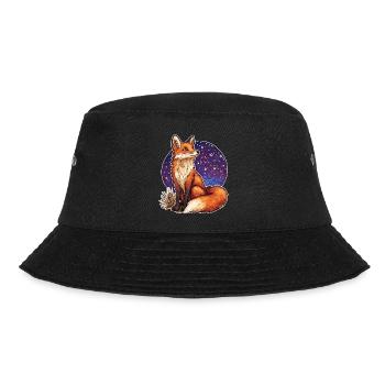 Fox and starry sky - Bucket Hat - black - Front - Lela (165cm)