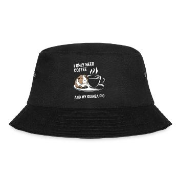 Need coffee and my guinea pig - Bucket Hat - black - Front - Lela (165cm)