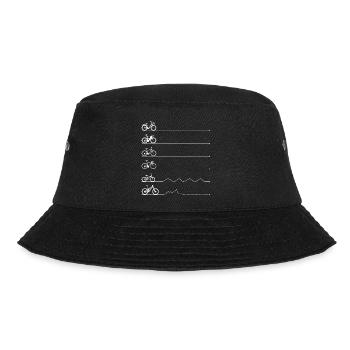 Bicycle Horizon Line - Bucket Hat - black - Front - Lela (165cm)