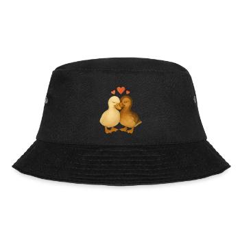 Duck good, love good – cuddly ducks - Bucket Hat - black - Front - Lela (165cm)