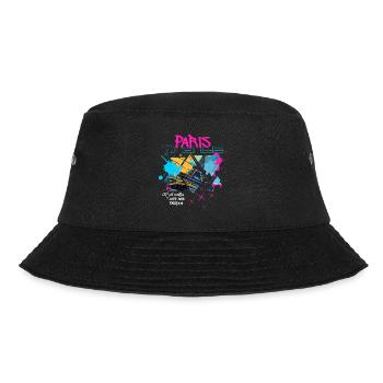 Paris France City Skyline Eiffel Tower Graffiti - Bucket Hat - black - Front - Lela (165cm)
