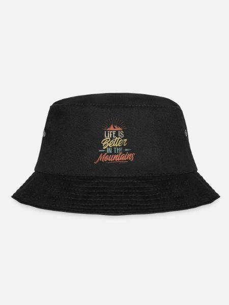 Life Is Better In The Mountains - Bucket Hat - Schwarz