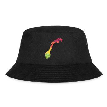 Norway - Norge - Norway - abstract - map - Bucket Hat - black - Front - Lela (165cm)