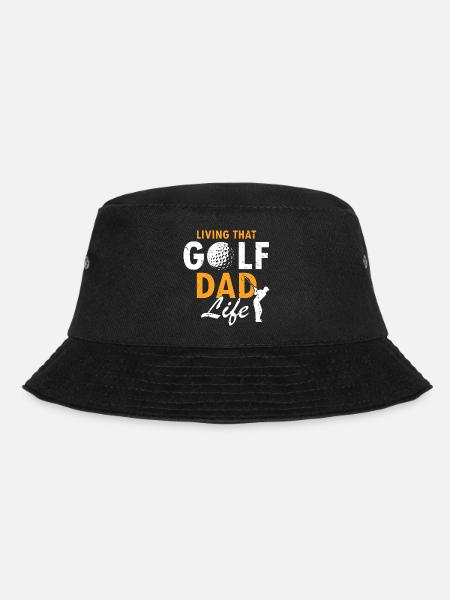 Living That Golf Dad Life Funny Sport Odds - Bucket Hat - black