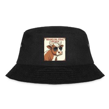 Wrangling Feral Children - Bucket Hat - black - Front - Lela (165cm)
