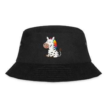 Cute Zebra Design - Bucket Hat - black - Front - Lela (165cm)