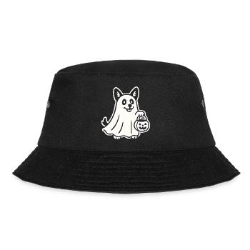 Halloween Ghost Dog - Bucket Hat - black - Front - Lela (165cm)