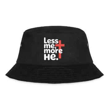 Less Me More He Christlicher Glaube - Bucket Hat - Schwarz - Vorne - Lela (165cm)