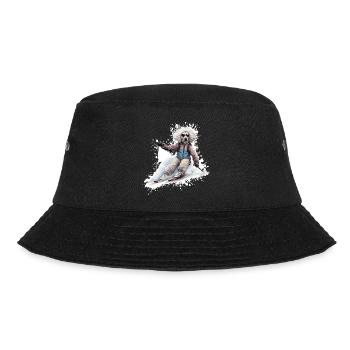 Poodle Dog Ski Skiing - Bucket Hat - black - Front - Lela (165cm)