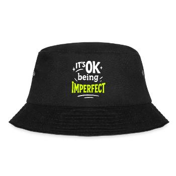 OK, sein unvollkommenes Design - Bucket Hat - Schwarz - Vorne - Lela (165cm)