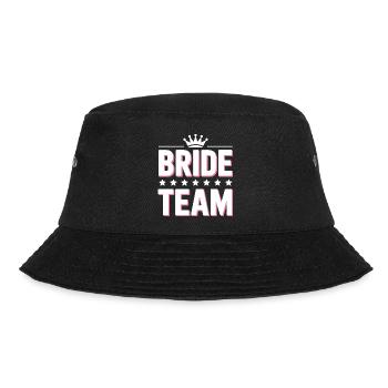 Bridal Team Crown Team Bride - Bucket Hat - black - Front - Lela (165cm)