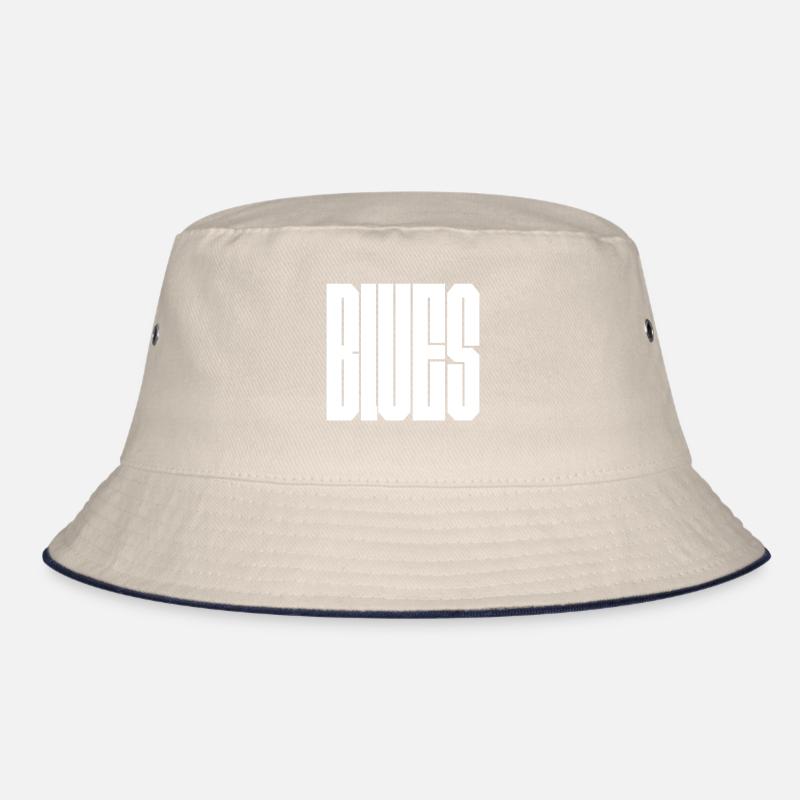 Blaues auffälliges Logo-Design Bucket Hat